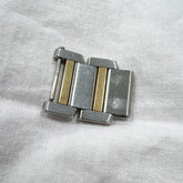 까르띠에 탱크 골드 및 스테인리스 스틸 19mm 시계 스트랩 팔찌 밴드 링크